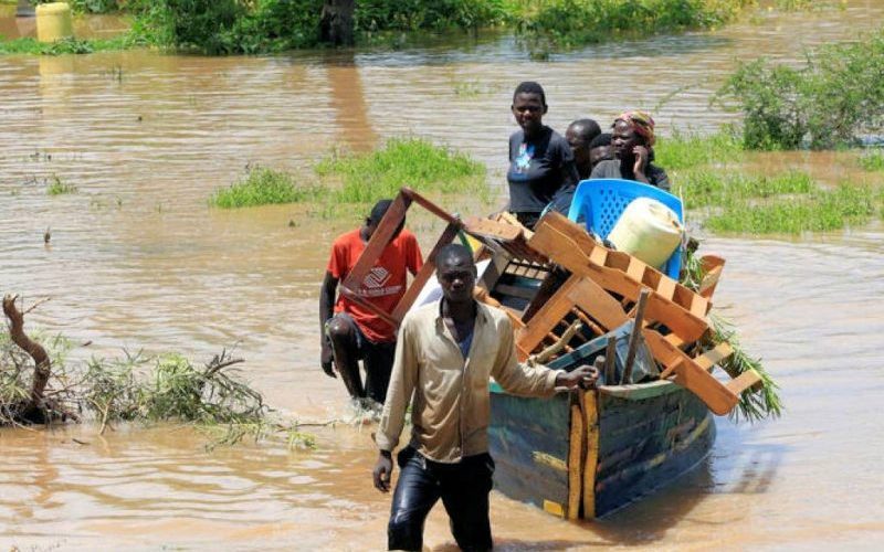 Flooded river in Kenya