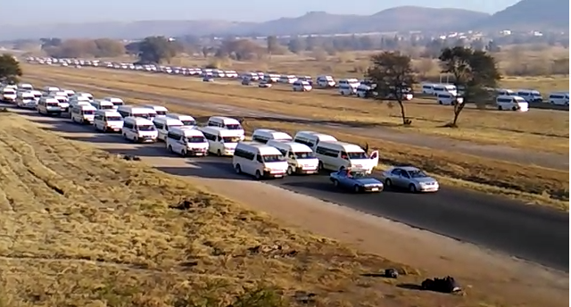 Video: Taxi protest disrupts traffic