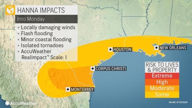 Hanna pummels Texas coast with strong winds, heavy rain