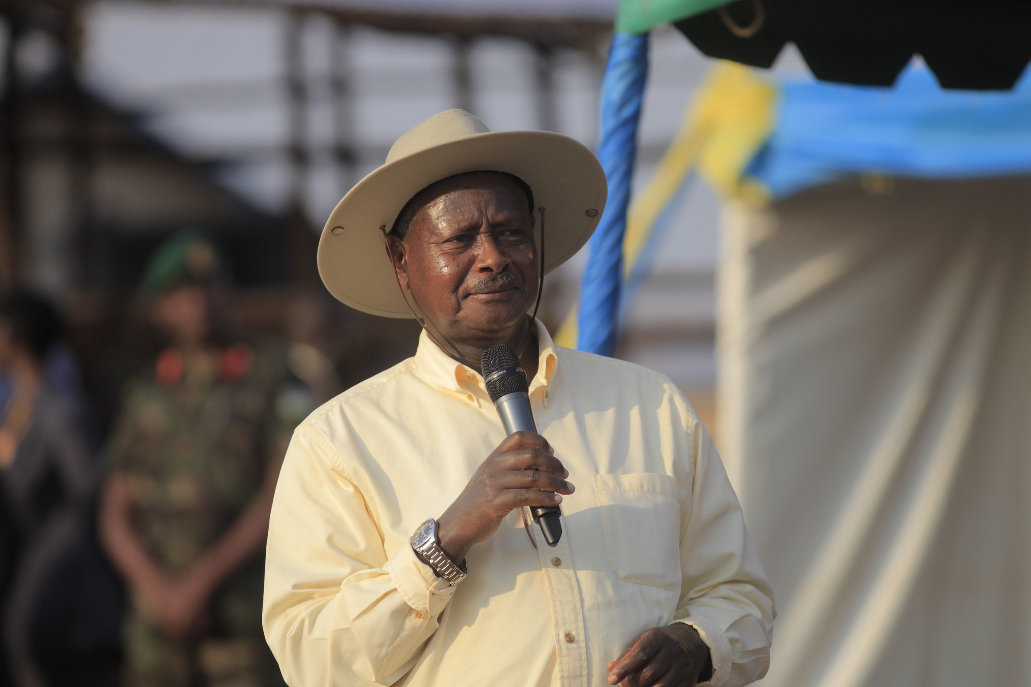 Uganda's Museveni picks up papers for re-election push