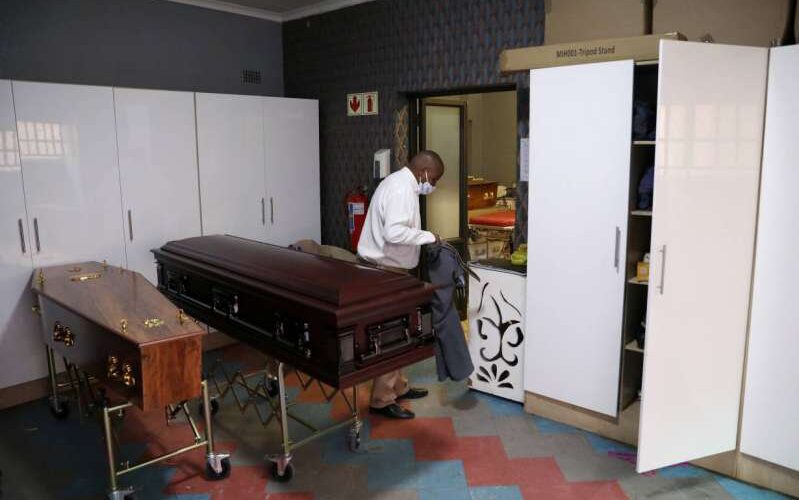 S.Africa’s funeral parlours turn to makeshift mortuaries as virus deaths rise