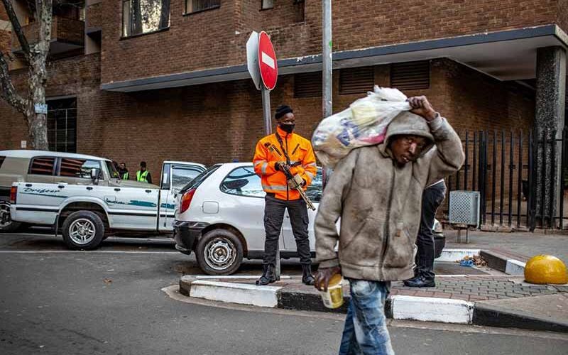 Homes to policing: Lockdown photos document South Africa inequality