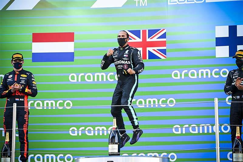 Record-breaking win and 156th podium finish Hamilton