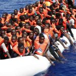 Migrants Dinghy crossing Mediteranian – Red Cross