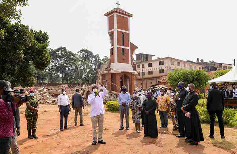 Museveni joins war over church land
