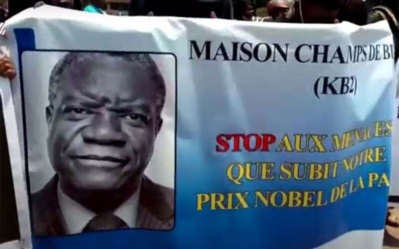 Thousands rally to support Congo’s threatened Nobel Laureate
