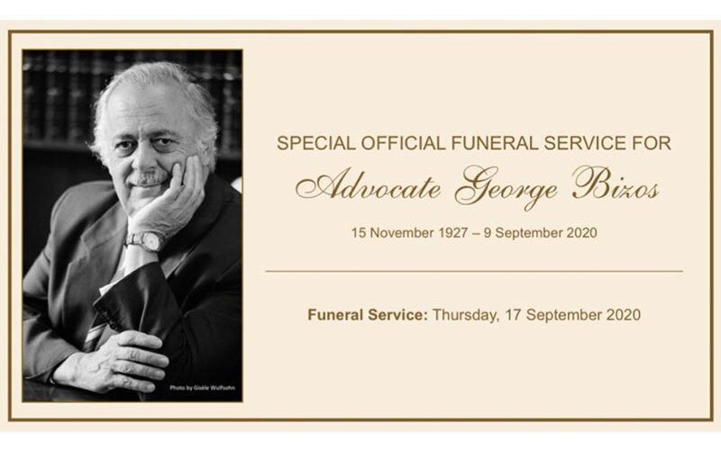 Special funeral service for George Bizos