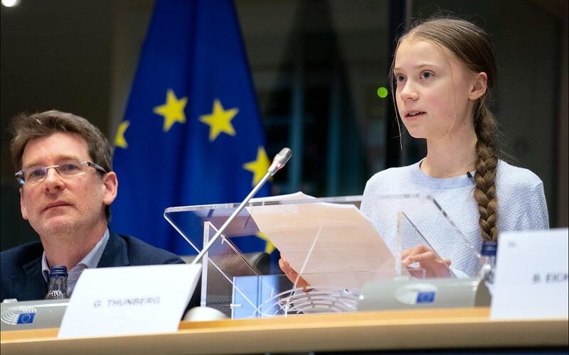 World in denial on climate action 5 years after Paris accord, says Thunberg