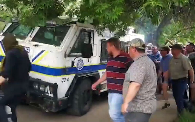 South African police make an arrest in connection with lawlessness by furious white farmers