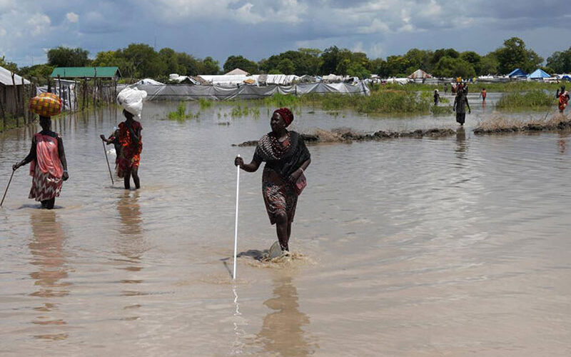 South Sudan families displaced by fighting forced out again by floods