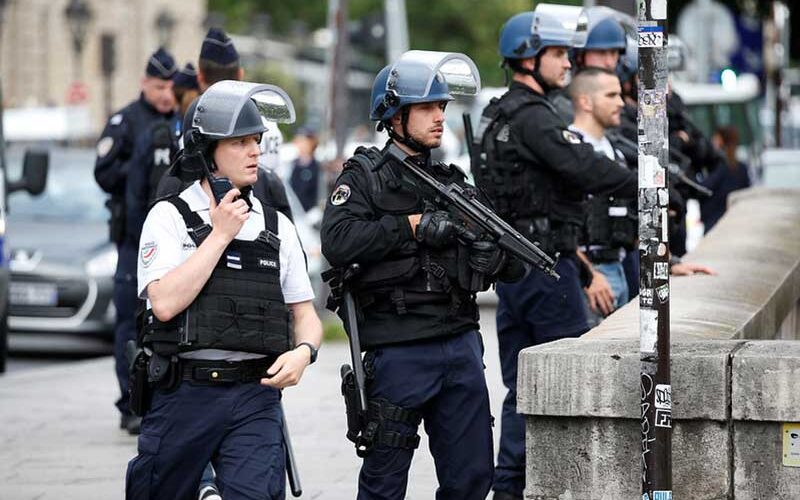 French police shoot dead man who slit teacher’s throat