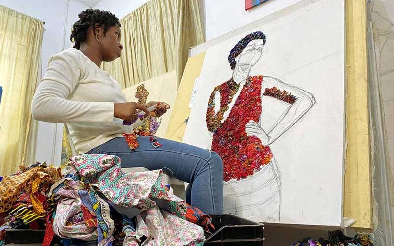 Cut from the same cloth, Nigerian waste fabric becomes art