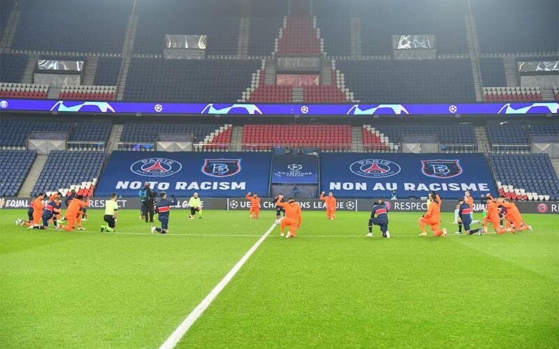 PSG and Istanbul Basaksehir players wear ‘no to racism’ t-shirts ahead of rescheduled game