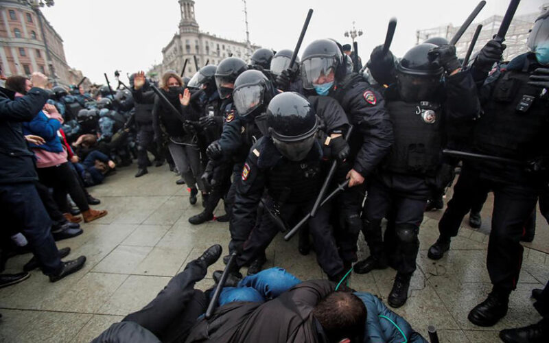 Police arrest over 2,000 at Russia protests backing jailed Kremlin foe Navalny