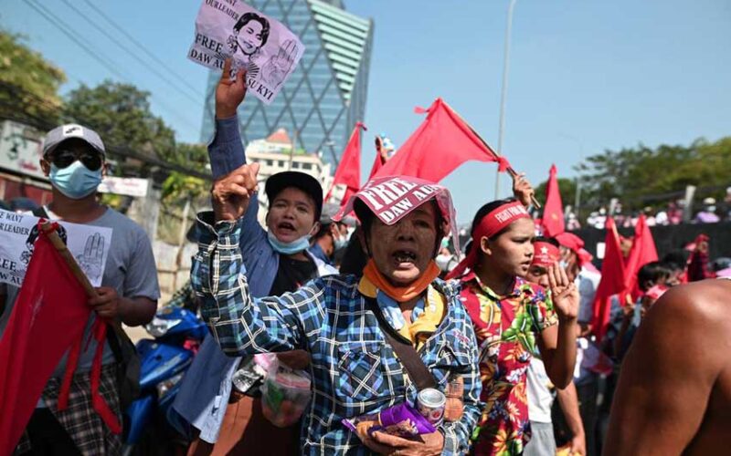 9th day of protests in Myanmar as army faces crippling mass strike