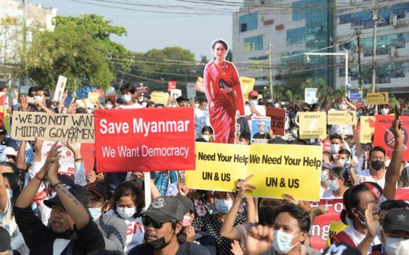 Smaller protests in Myanmar as junta deploys more troops, armoured vehicles