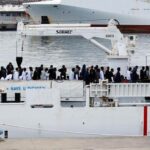 45 migrants rescued after ship capsizes