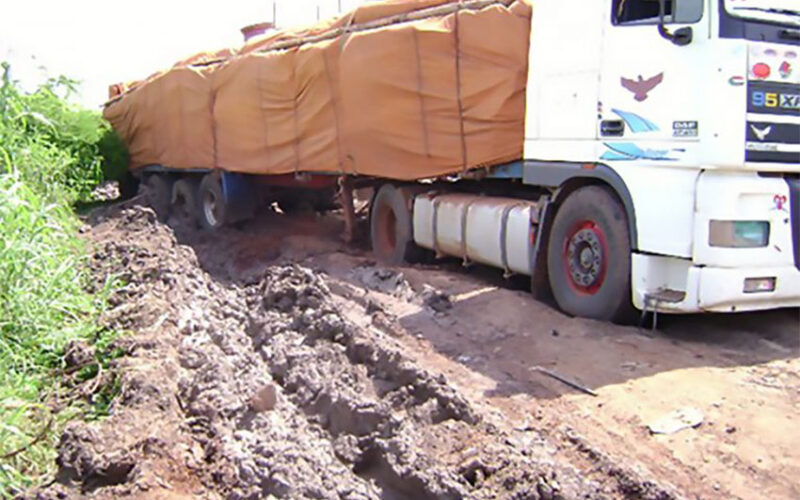 Boggy roads in South Sudan