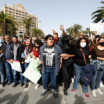 Demonstrators-Tunis-Tunisia