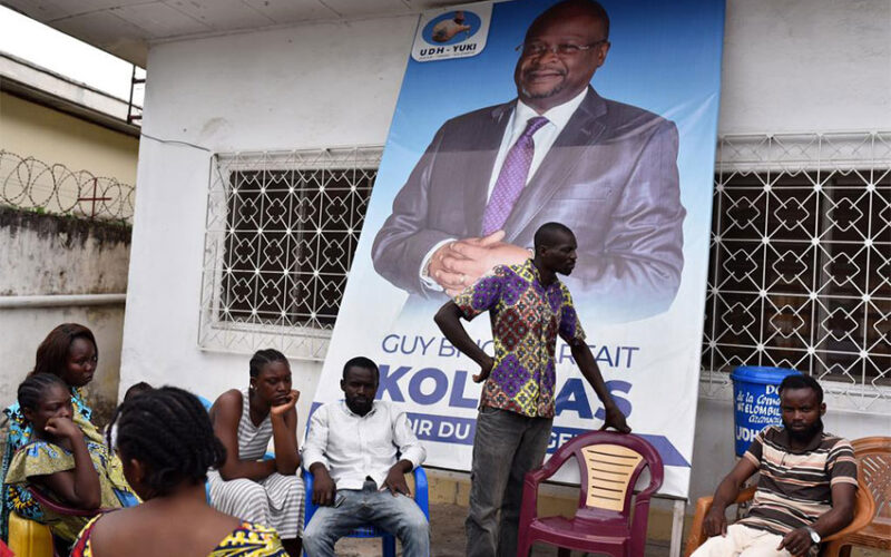 Supporters of Congo Republic's opposition presidential candidate Guy Brice Parfait Kolelas