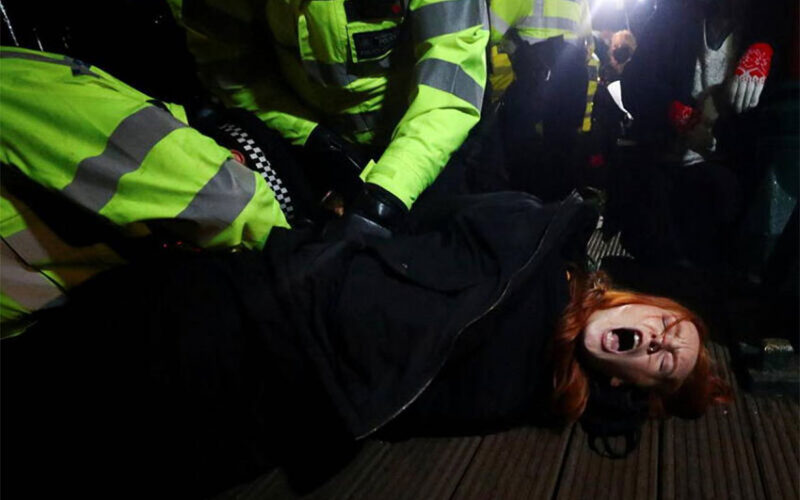 London police criticised for clashes at vigil for murdered woman