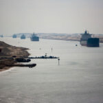 The Suez Canal on a normal day