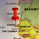 Dakar,Pinned,Map,,Capital,Of,Senegal.,Copy,Space,Available.