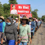 Myanmar-Villagers-Protest