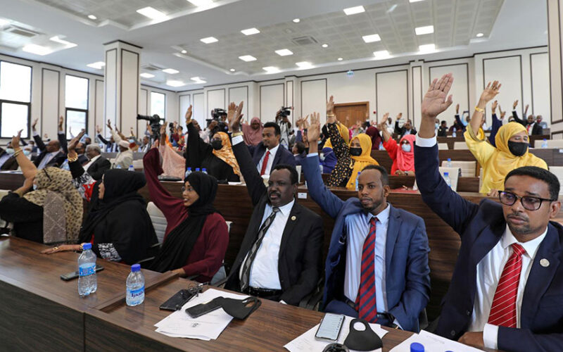Somali legislators of the lower house of parliament