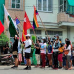 Myanmar-Demonstrators–with-flags