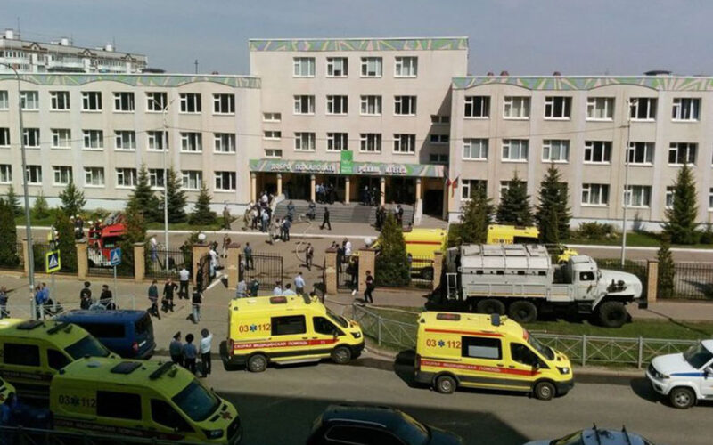 Seven children killed, many wounded in Russian school shooting