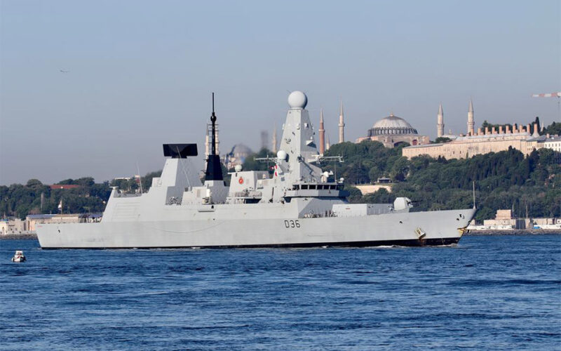Russia fires warning shots, bombs at British warship