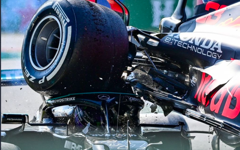 I am lucky to be alive, says Hamilton after rival’s tyre landed on his head