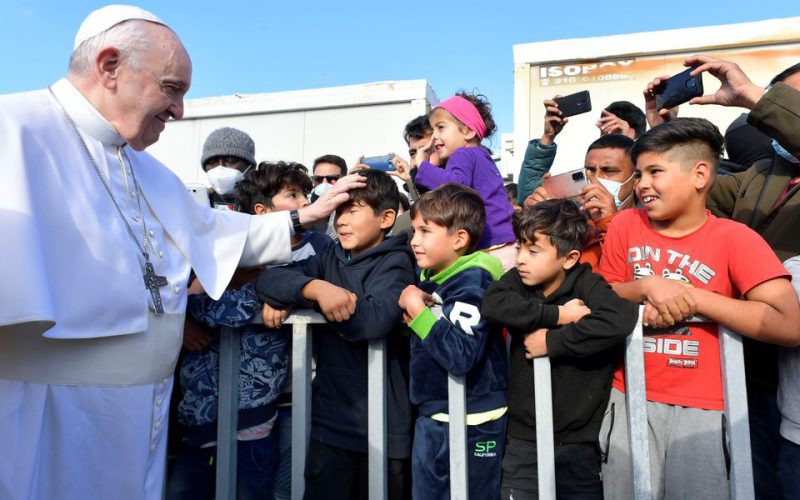 Don’t exploit migrants for politics, pope says on refugee island