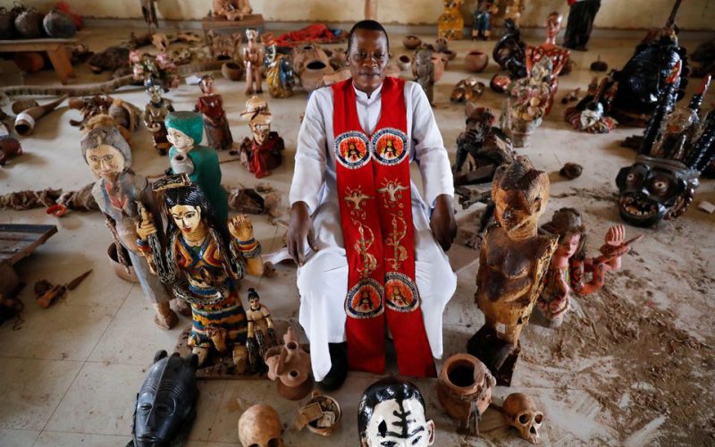 Nigerian priest saves traditional artefacts from Christian converts