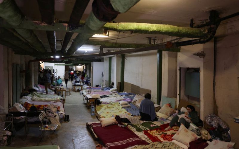 Mothers, babies shelter in basement of children’s hospital in Kyiv