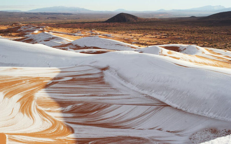 Snowfall in the Sahara desert: an unusual weather phenomenon