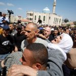 People-attend-the-funeral-of-Palestinian-gunman-Ahmed-al-Sadi
