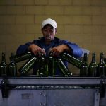 worker-loads-wine-bottles-onto-conveyer-belt