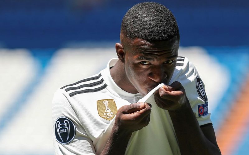 Racists should be banned from stadiums, Vinicius Jr says