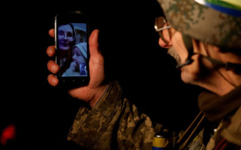Ukrainian soldier reunites with family over Christmas call from east