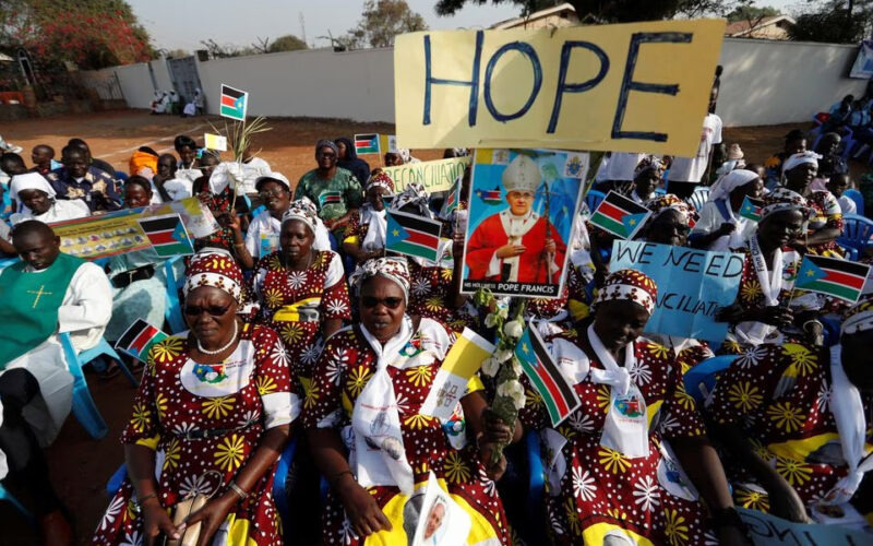 Pope offers ‘wings to your hope’ to displaced children in South Sudan