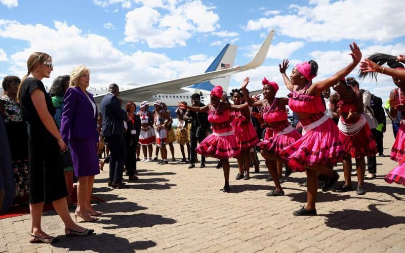 Jill Biden arrives in Namibia on Africa tour
