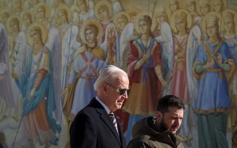 Biden walks through Kyiv to show resolve ahead of war’s anniversary