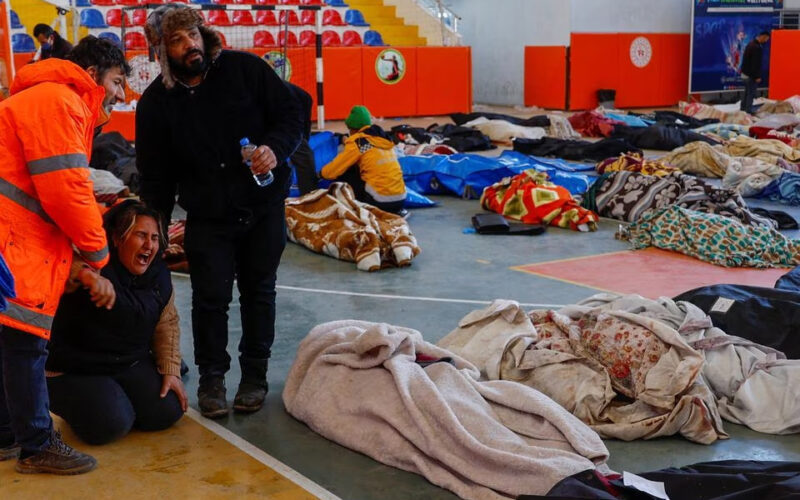 Amid rows of bodies, Turks check for relatives one by one after earthquake