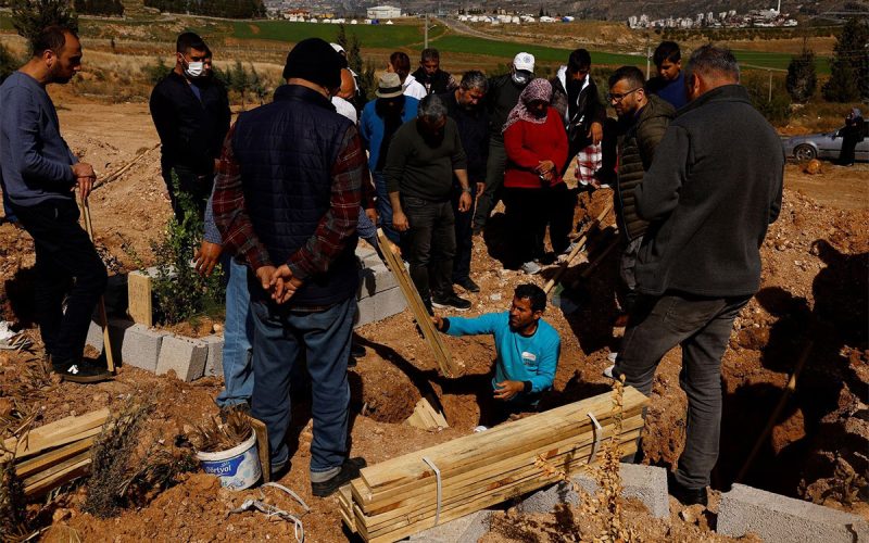 Turkish undertaker’s family move to cemetery as he buries earthquake dead