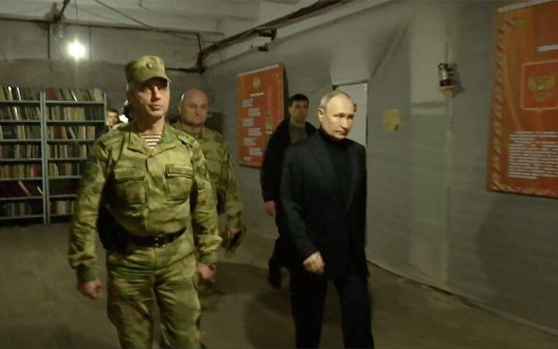 Putin visits two regions in Ukraine, Russia presses assault on Bakhmut