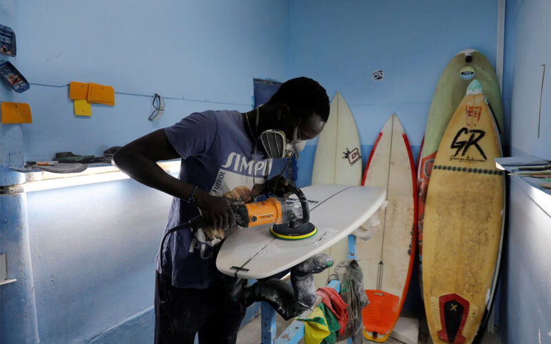 Senegalese entrepreneur creates first locally made surfboards