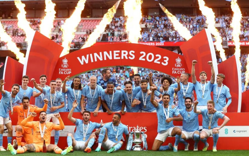 Man City edge closer to treble after FA Cup final win over Man Utd