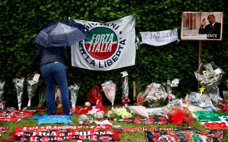 ‘Goodbye President’: Berlusconi fans pay tribute to late leader